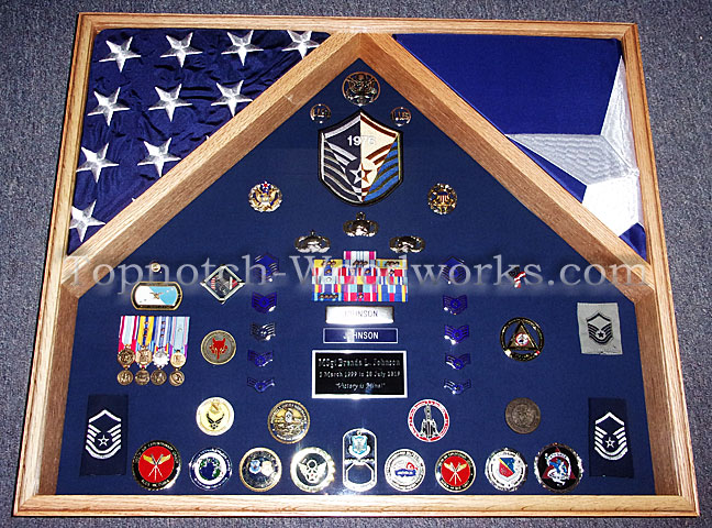 US air force 2 flag shadow box