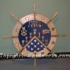 Ship Wheel Shadow Box with Walnut Inlays - Image 12
