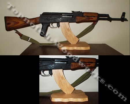 AK47 Rifle Display Stand by Topnotch Woodworks