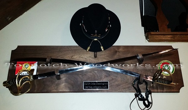 Cavalry Sword and hat display