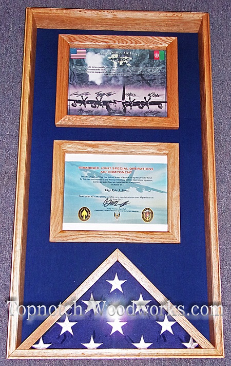 Certificate and flag case military