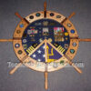 Ship Wheel Shadow Box with Walnut Inlays - Image 39