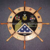 Ship Wheel Shadow Box with Walnut Inlays - Image 37