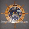 Ship Wheel Shadow Box with Walnut Inlays