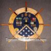 Ship Wheel Shadow Box with Walnut Inlays - Image 19