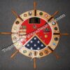 Ship Wheel Shadow Box with Walnut Inlays - Image 5