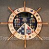 Ship Wheel Shadow Box with Walnut Inlays - Image 6