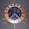 Ship Wheel Shadow Box with Walnut Inlays - Image 34