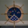 Ship Wheel Shadow Box with Walnut Inlays - Image 15