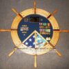 Ship Wheel Shadow Box with Walnut Inlays - Image 29