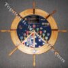 Ship Wheel Shadow Box with Walnut Inlays - Image 14