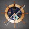 Ship Wheel Shadow Box with Walnut Inlays - Image 8