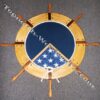 Ship Wheel Shadow Box with Walnut Inlays - Image 9