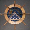 Ship Wheel Shadow Box with Walnut Inlays - Image 10
