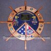 Ship Wheel Shadow Box with Walnut Inlays - Image 33