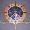 Ship Wheel Shadow Box with Walnut Inlays - Image 32