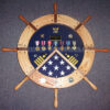 Ship Wheel Shadow Box with Walnut Inlays - Image 38
