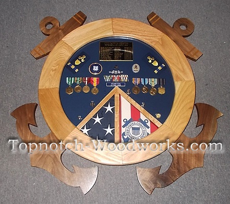 USCG anchor military shadow box