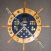 Ship Wheel Shadow Box with Walnut Inlays - Image 17
