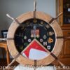 Ship Wheel Shadow Box with Walnut Inlays - Image 3