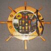 Ship Wheel Shadow Box with Walnut Inlays - Image 28